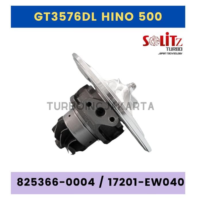 GT3576DL CARTRIDGE TURBO HINO 500 17201-EW040 CORE 825366-0004 SOLITZ - MERK SOLITZ